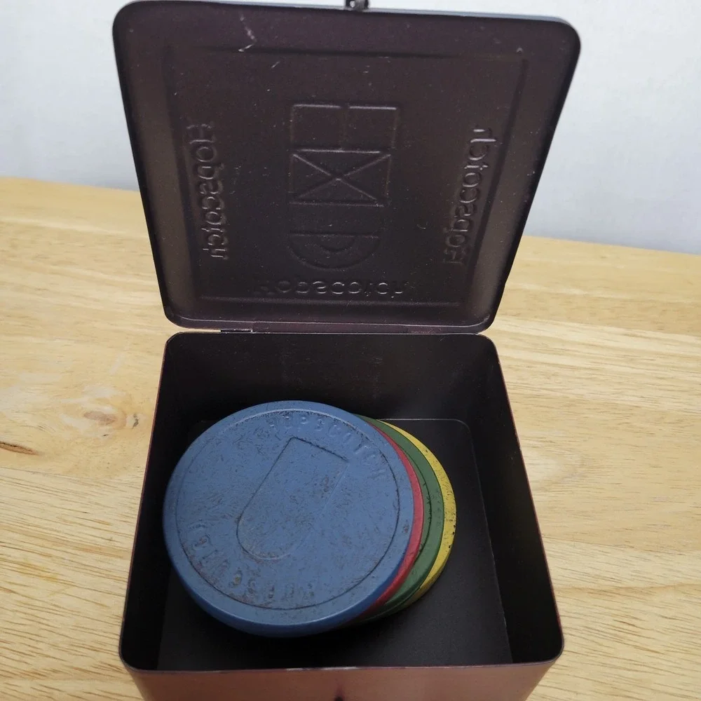 VTG Retro Hopscotch Game 4 Discs in Tin by Tender Heart Treasures
